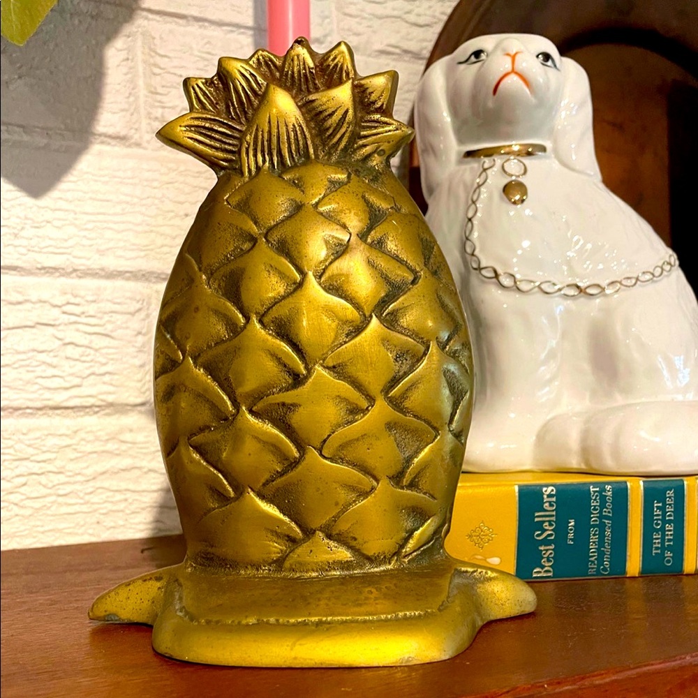 Brass Pineapple bookend